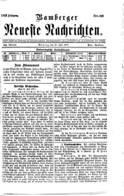 Bamberger neueste Nachrichten Montag 23. Juli 1877