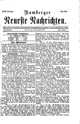 Bamberger neueste Nachrichten Sonntag 29. Juli 1877