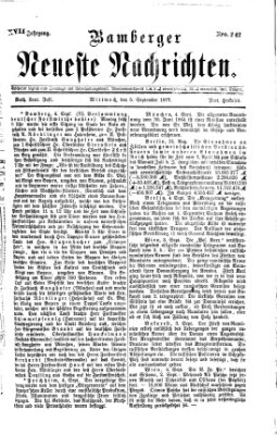 Bamberger neueste Nachrichten Mittwoch 5. September 1877