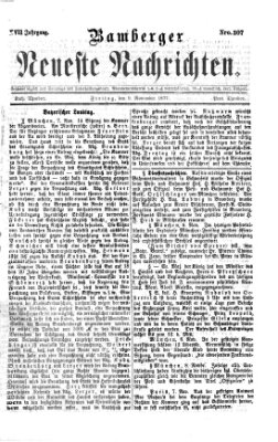 Bamberger neueste Nachrichten Freitag 9. November 1877