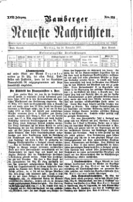 Bamberger neueste Nachrichten Montag 26. November 1877