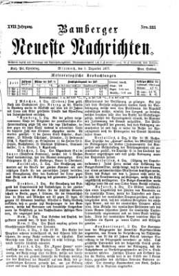 Bamberger neueste Nachrichten Mittwoch 5. Dezember 1877