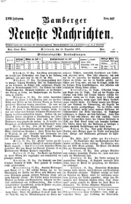 Bamberger neueste Nachrichten Mittwoch 19. Dezember 1877