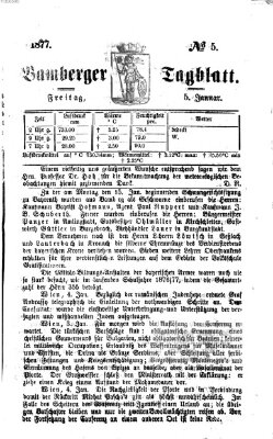 Bamberger Tagblatt Freitag 5. Januar 1877