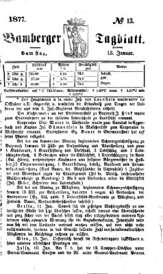 Bamberger Tagblatt Samstag 13. Januar 1877