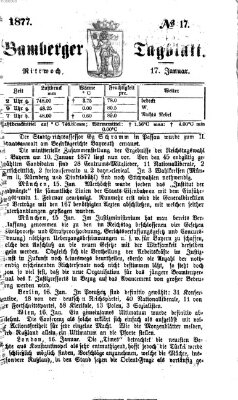 Bamberger Tagblatt Mittwoch 17. Januar 1877