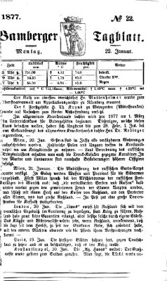 Bamberger Tagblatt Montag 22. Januar 1877