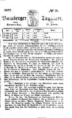 Bamberger Tagblatt Donnerstag 25. Januar 1877