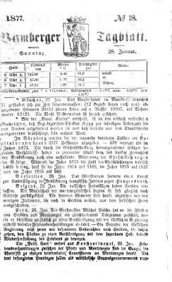 Bamberger Tagblatt Sonntag 28. Januar 1877