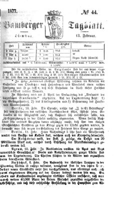 Bamberger Tagblatt Dienstag 13. Februar 1877