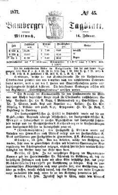 Bamberger Tagblatt Mittwoch 14. Februar 1877