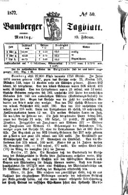 Bamberger Tagblatt Montag 19. Februar 1877