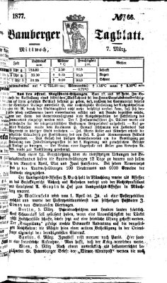 Bamberger Tagblatt Mittwoch 7. März 1877