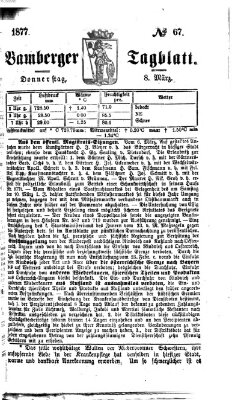 Bamberger Tagblatt Donnerstag 8. März 1877