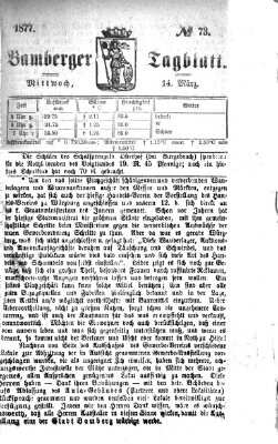 Bamberger Tagblatt Mittwoch 14. März 1877