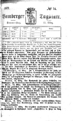 Bamberger Tagblatt Donnerstag 15. März 1877