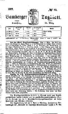 Bamberger Tagblatt Samstag 24. März 1877