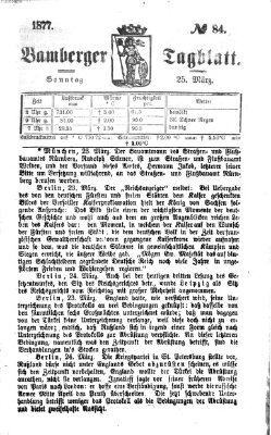 Bamberger Tagblatt Sonntag 25. März 1877