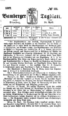 Bamberger Tagblatt Dienstag 24. April 1877