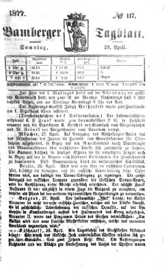 Bamberger Tagblatt Sonntag 29. April 1877