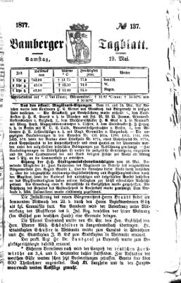 Bamberger Tagblatt Samstag 19. Mai 1877