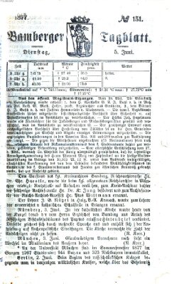 Bamberger Tagblatt Dienstag 5. Juni 1877