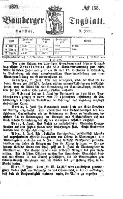 Bamberger Tagblatt Samstag 9. Juni 1877