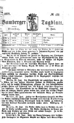 Bamberger Tagblatt Dienstag 26. Juni 1877