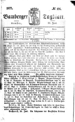 Bamberger Tagblatt Samstag 30. Juni 1877