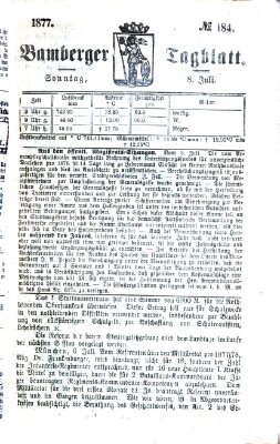 Bamberger Tagblatt Sonntag 8. Juli 1877