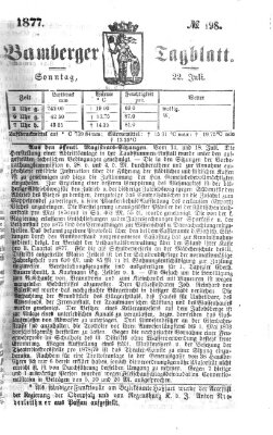 Bamberger Tagblatt Sonntag 22. Juli 1877