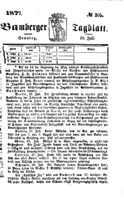 Bamberger Tagblatt Sonntag 29. Juli 1877