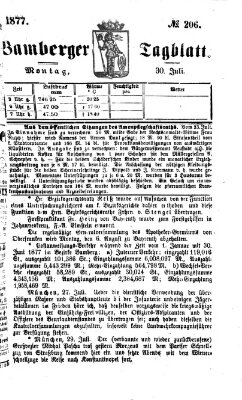 Bamberger Tagblatt Montag 30. Juli 1877