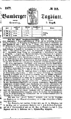 Bamberger Tagblatt Sonntag 5. August 1877