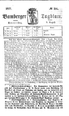 Bamberger Tagblatt Donnerstag 9. August 1877