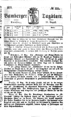 Bamberger Tagblatt Samstag 18. August 1877