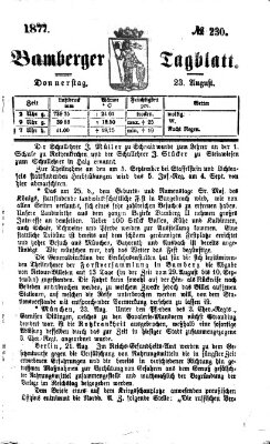 Bamberger Tagblatt Donnerstag 23. August 1877