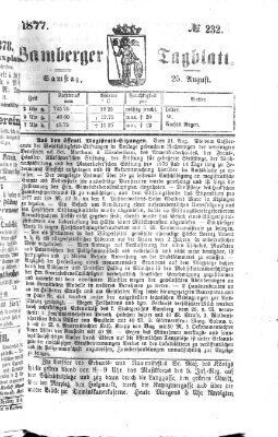 Bamberger Tagblatt Samstag 25. August 1877