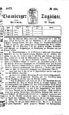 Bamberger Tagblatt Mittwoch 29. August 1877