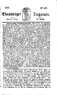 Bamberger Tagblatt Donnerstag 30. August 1877