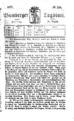 Bamberger Tagblatt Freitag 31. August 1877