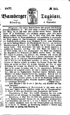 Bamberger Tagblatt Dienstag 4. September 1877