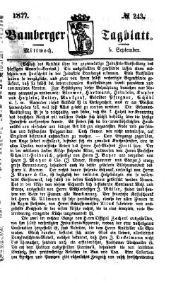 Bamberger Tagblatt Mittwoch 5. September 1877