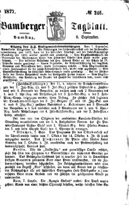 Bamberger Tagblatt Samstag 8. September 1877