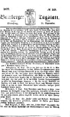 Bamberger Tagblatt Dienstag 11. September 1877