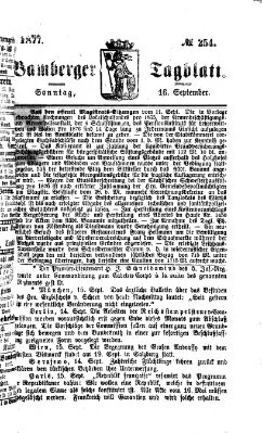 Bamberger Tagblatt Sonntag 16. September 1877