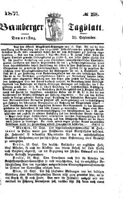 Bamberger Tagblatt Donnerstag 20. September 1877