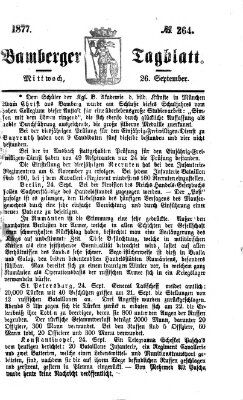 Bamberger Tagblatt Mittwoch 26. September 1877