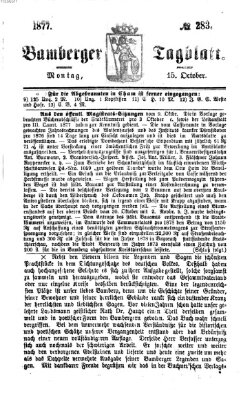 Bamberger Tagblatt Montag 15. Oktober 1877