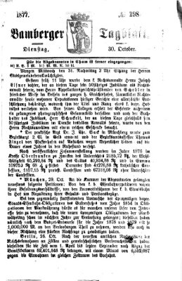 Bamberger Tagblatt Dienstag 30. Oktober 1877